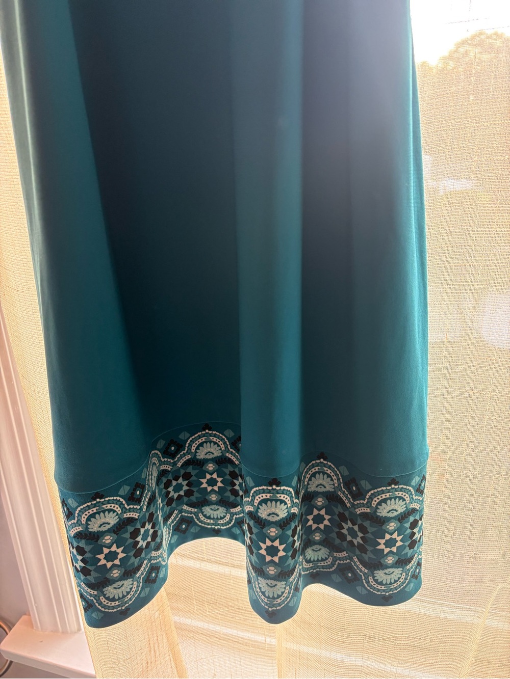 White House Black Market Teal Embellished V-Neck Dress - Picture 6 of 6